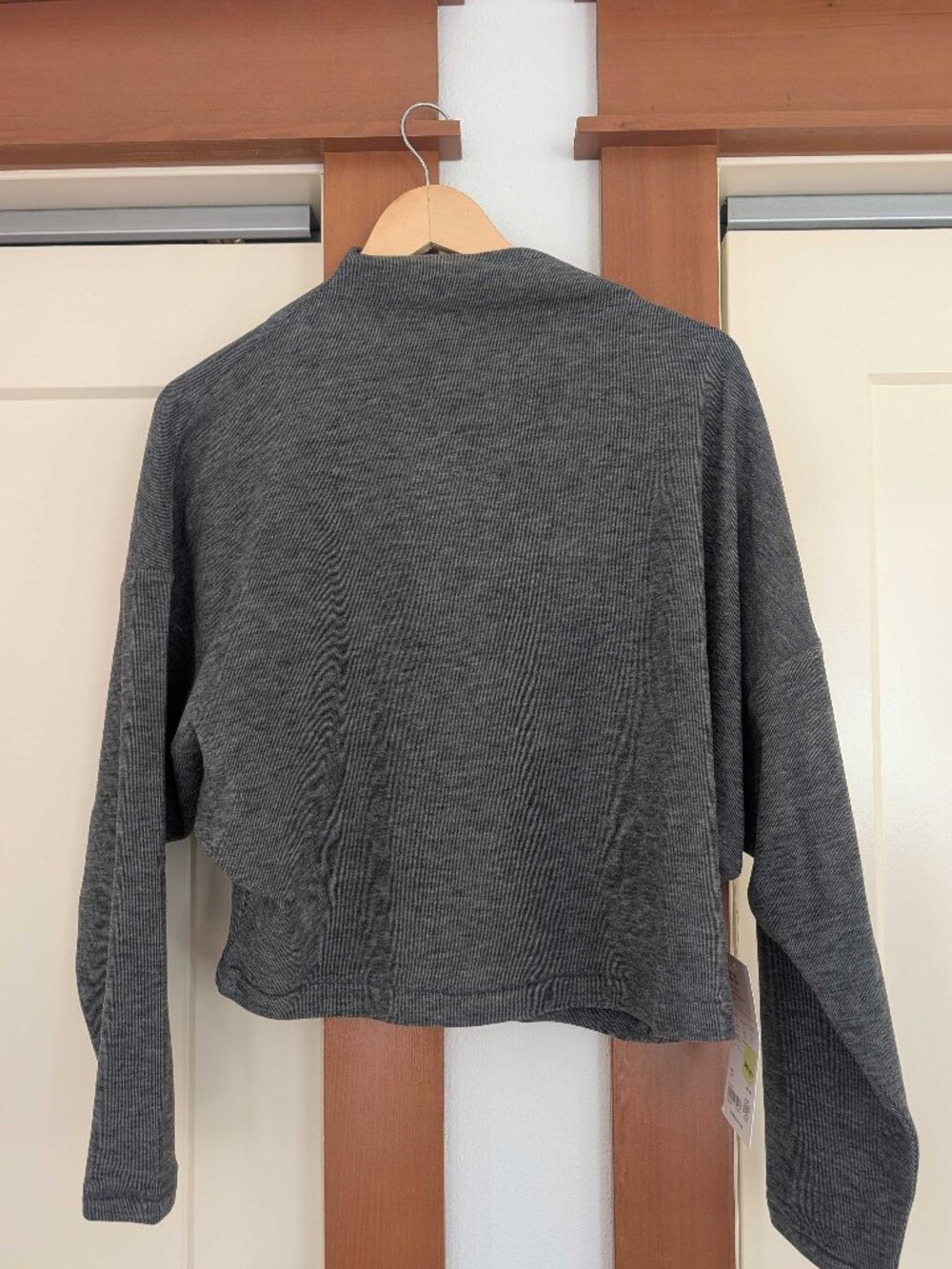 Athleta Sunday Rib Dolman Top S | Dark Grey Heather